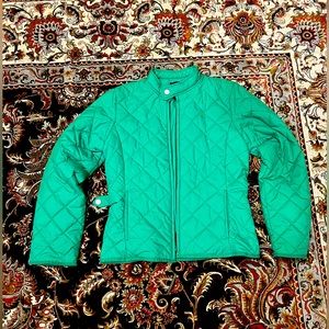 Ralph Lauren Puffer Jacket Coat Kids Size XL Green Full Zip Corduroy Trim Puffer